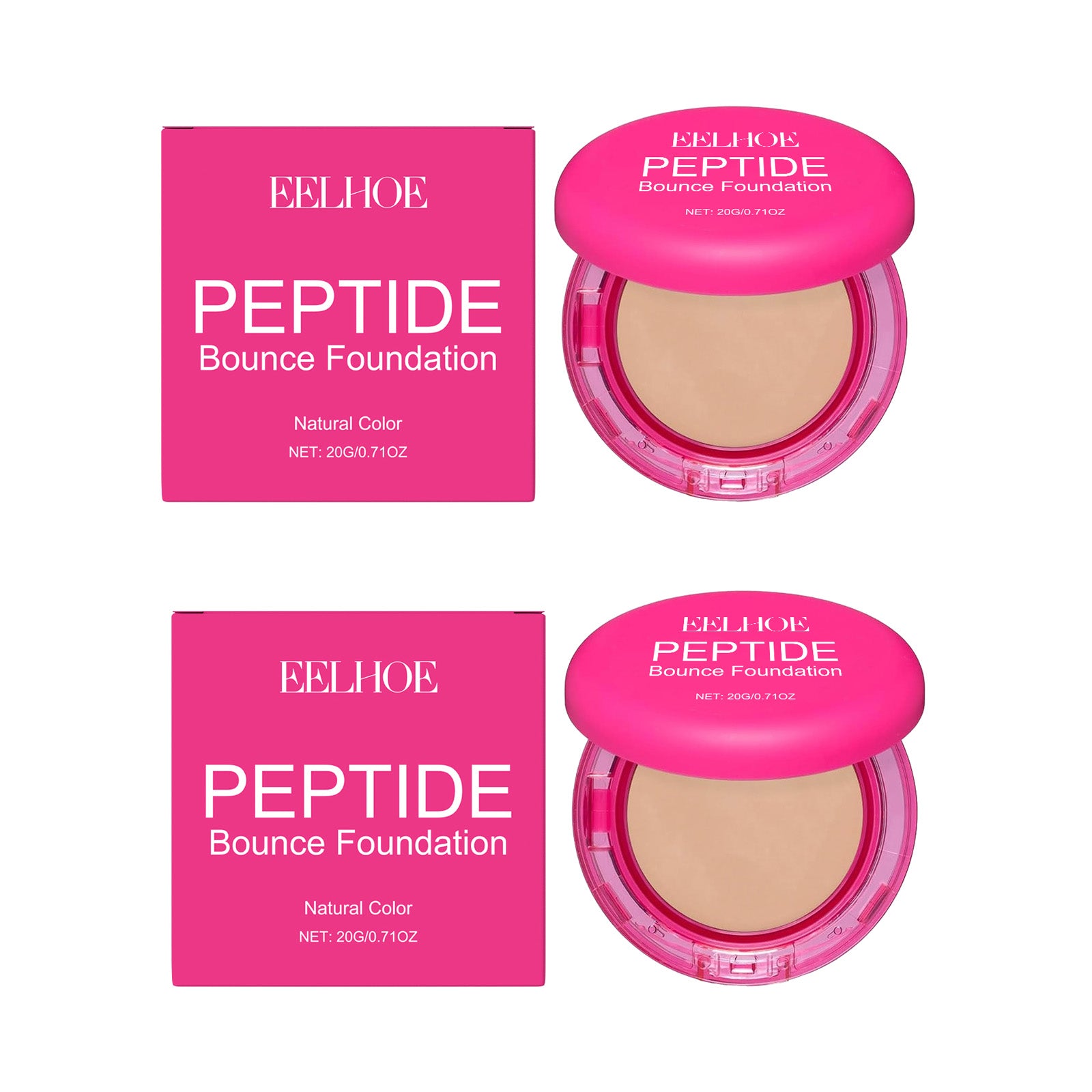 Peptide Bounce Balm Foundation Lasting Full Coverage Concealer Covers Spot Blemishes Brightening Oil Control Makeup Base Cream