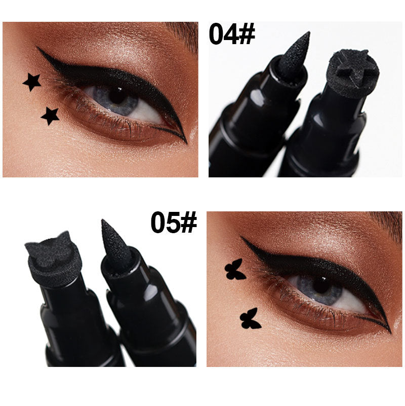 5pcs Liquid Double-Headed Waterproof Eyeliner Set Smudge-Proof Easy to Apply Natural Makeup Effect Beginner Essential Kit