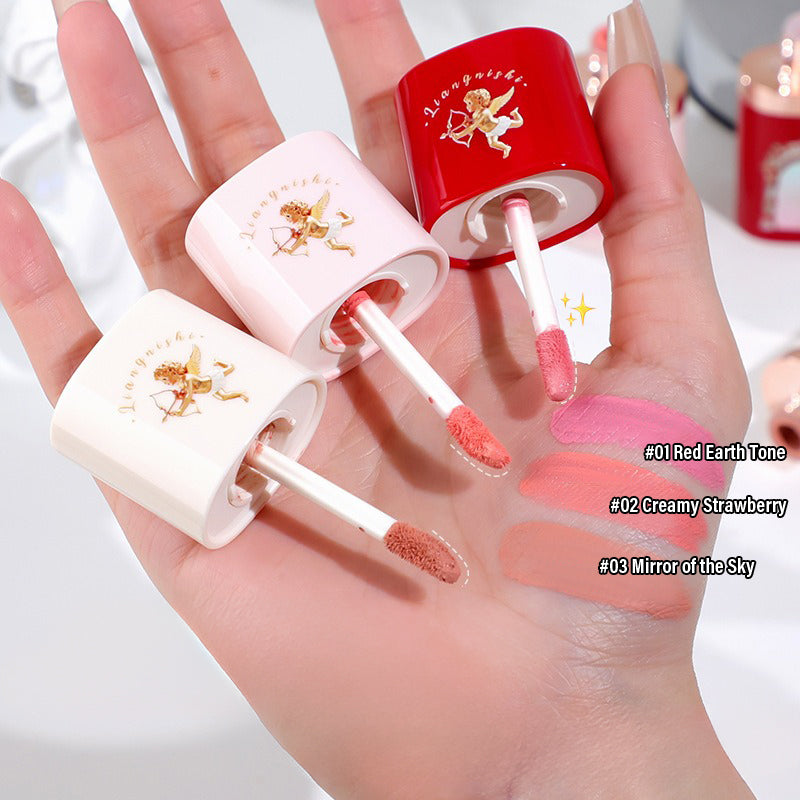 Cherry Red Liquid Blush Stick Creamy Cheek Tint Silky Matte Finish Longwear Hydration Brighten Contour Makeup Cosmetics