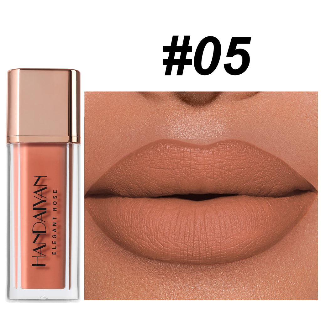 8 colors waterproof non-stick cups do not lose color matte mud lips fast drying lipstick matte lip glaze