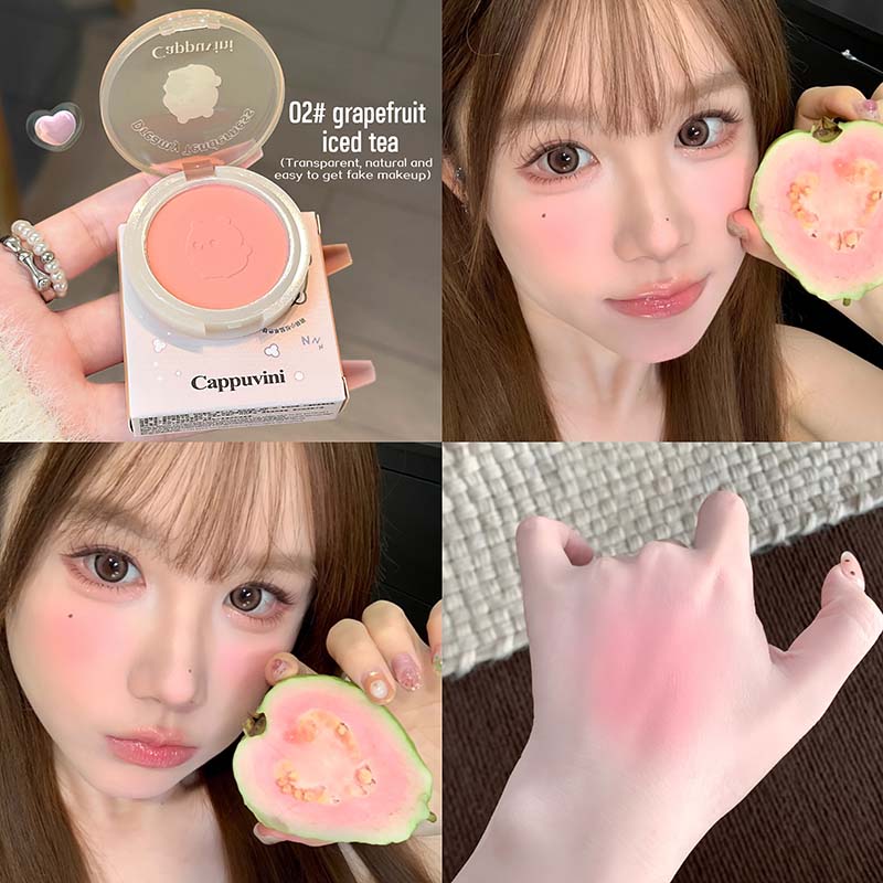 Monochrome Color Blush Matte Makeup Effect Natural Easy to Color Single Blush Pink Rouge
