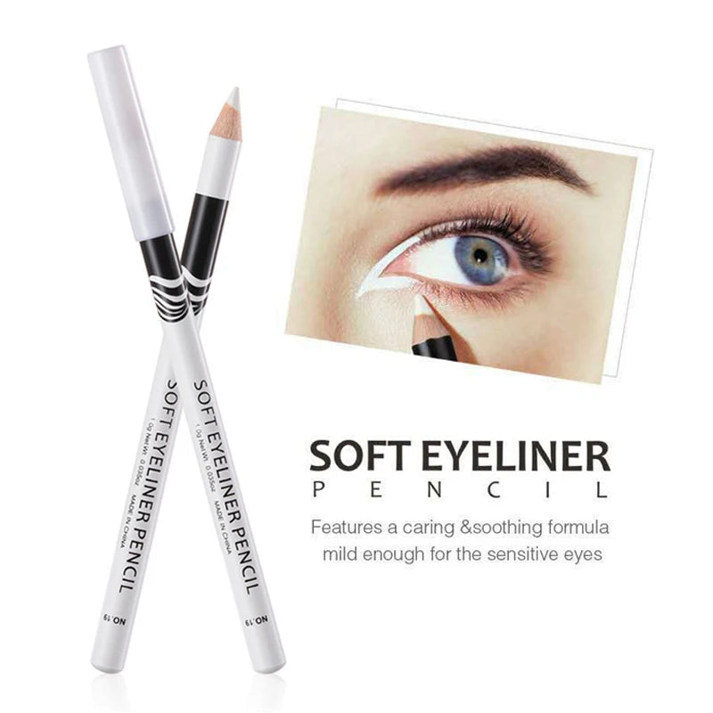 Waterproof White Eyeliner Pencil Quick-Dry Long-Lasting No Blooming Eye Liner Pen Professional Woman Makeup Beauty Cosmetic Tool