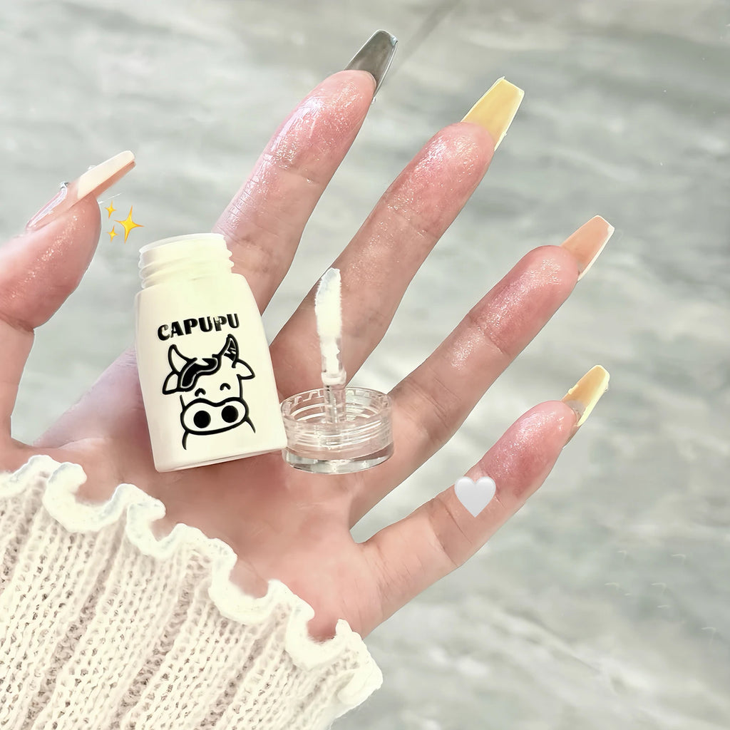 Natural Milk Flavor Moisturizing Lip Balm Cream Transparent Jelly Lipstick Lips Plumper Autumn and Winter Lips Care Serum Primer