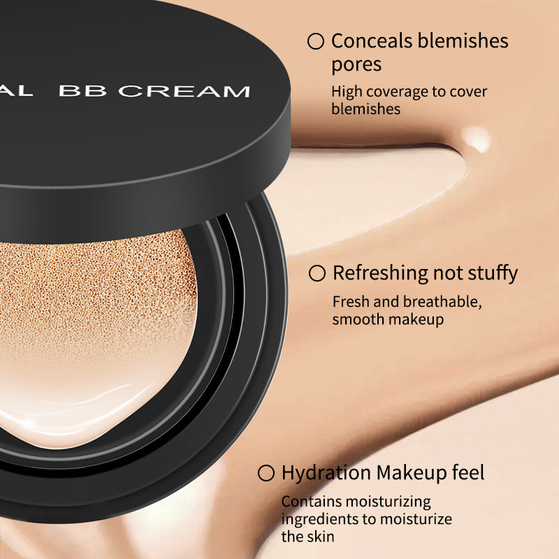BB Cream Air Cushion Full Coverage Waterproof Long-lasting Concealer Cushion Compact Face Makeup Foundation
