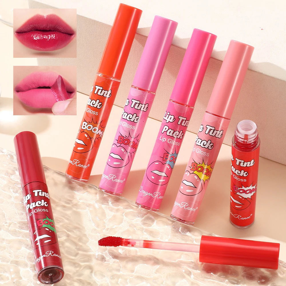 Peel-off Lip Glaze Waterproof Long Lasting Non-stick Cups Lipsticks Matte Sexy Red Tear-off Liquid Tattoo Lip Stain Cosmetics