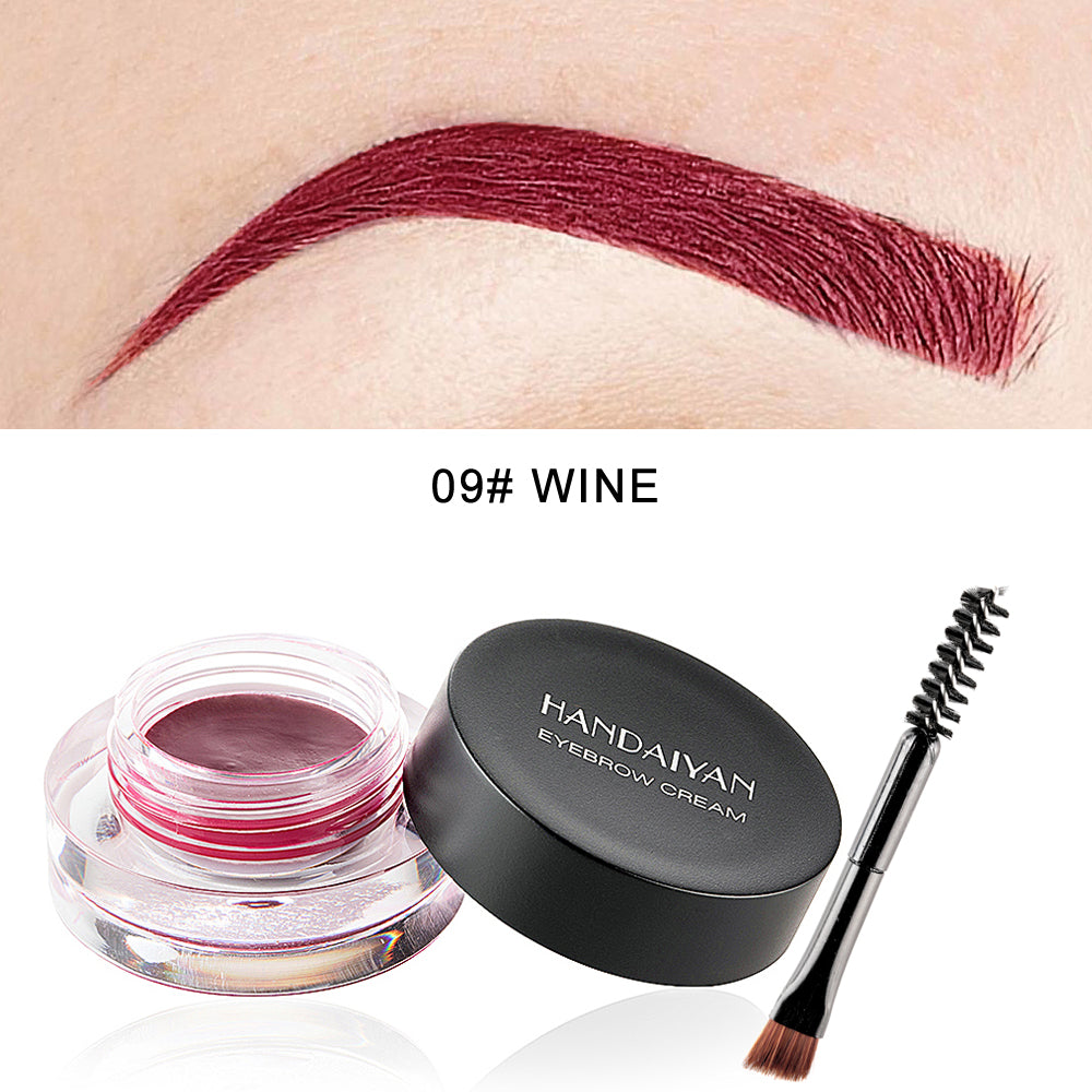 Colorful Eyebrow Cream Gel High Pigment Brows Tint Waterproof Long lasting Eye Brow Dye With Brushes Decorate Cosmetic