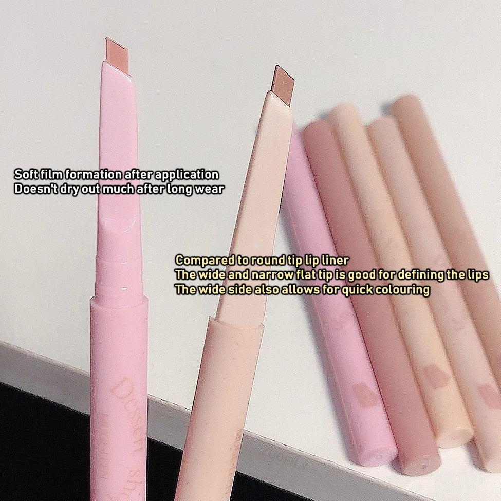 Nude Pink Lip Liner Waterproof Matte Contouring Tint Lipstick Long Lasting Non-stick Cup Velvet Lipliner Pencil Makeup Comestics