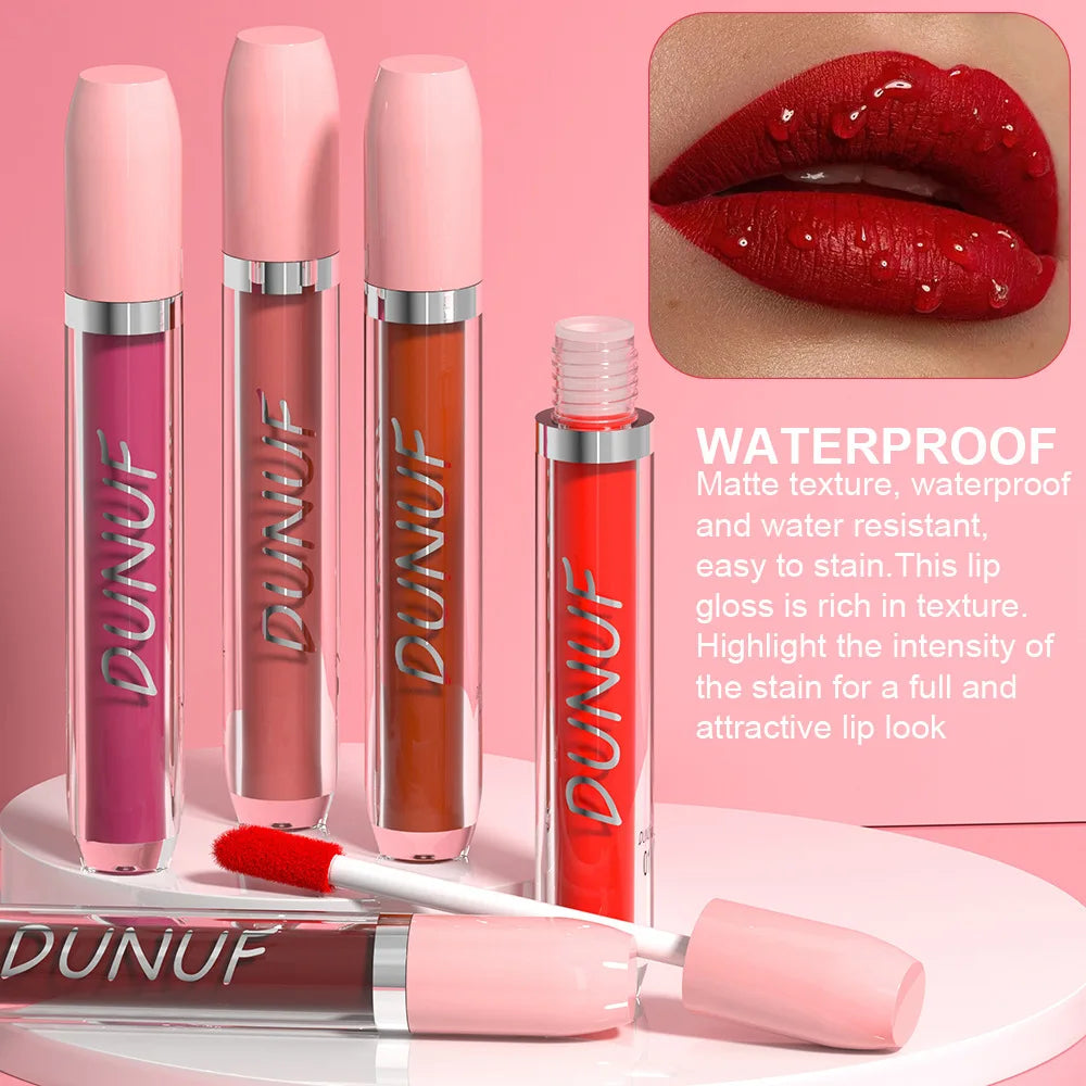 25 Color Velvet Matte  Lip Gloss Lipstick Liquid Waterproof Sexy Red Matte Lip Glaze Non-Stick  Makeup Not Easy To Fade Lip Gloss