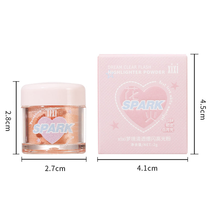 Dream Glitter Highlighter Powder Eyeshadow Makeup Face Brightening Pearl Three-dimensional Highlighter Powder Shimmer Cosmetics