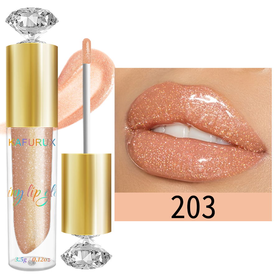9 Colors Moisturizing Diamond Shimmer Glitter Lip Gloss Makeup Sparkling Glitter Liquid Lipstick Pearl Lip Gloss Sexy Lip