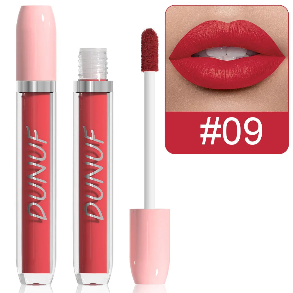 25 Color Velvet Matte Lipstick Liquid Waterproof Sexy Red Matte Lip Glaze Non-Stick  Makeup Not Easy To Fade Lip Gloss