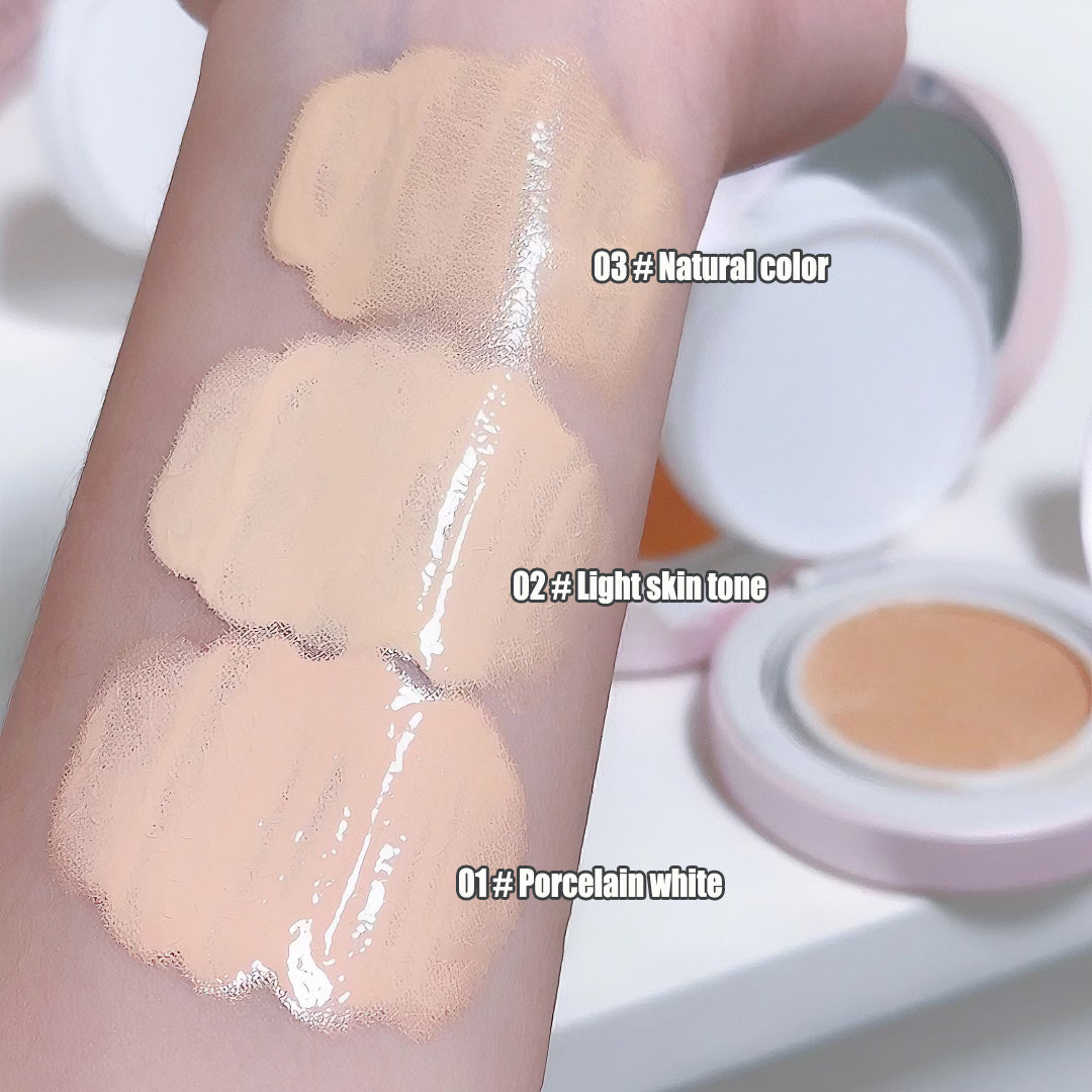 Air Cushion Foundation Full Coverage Waterproof Long-lasting Concealer 3 Colors Cushion Compact Face Makeup Base