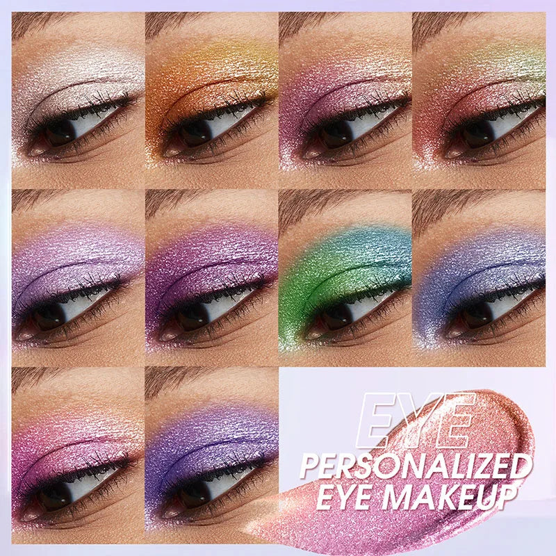 Women Pearlescent Face Liquid Eyeshadow Highlighter Shiny Eyeliner Glitter Eyeshadow Waterproof Brighten Eyes Makeup