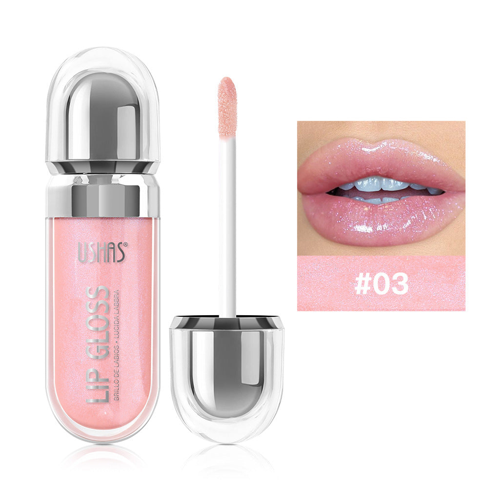 12 colors mirror fine flash liquid lipstick pearlescent color waterproof sweatproof non-stick cup lip gloss