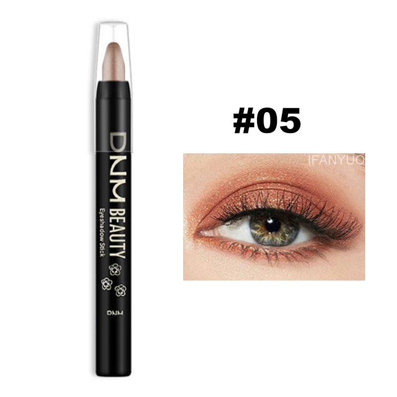 16 Colors Pearlescent Eyeshadow Sticks High Pigmented Eyeshadow Pencil Glitter Waterproof Long-Lasting Eye Makeup Non-Smudged