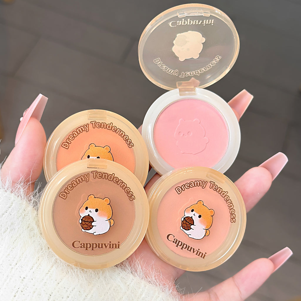 Monochrome Color Blush Matte Makeup Effect Natural Easy to Color Single Blush Pink Rouge