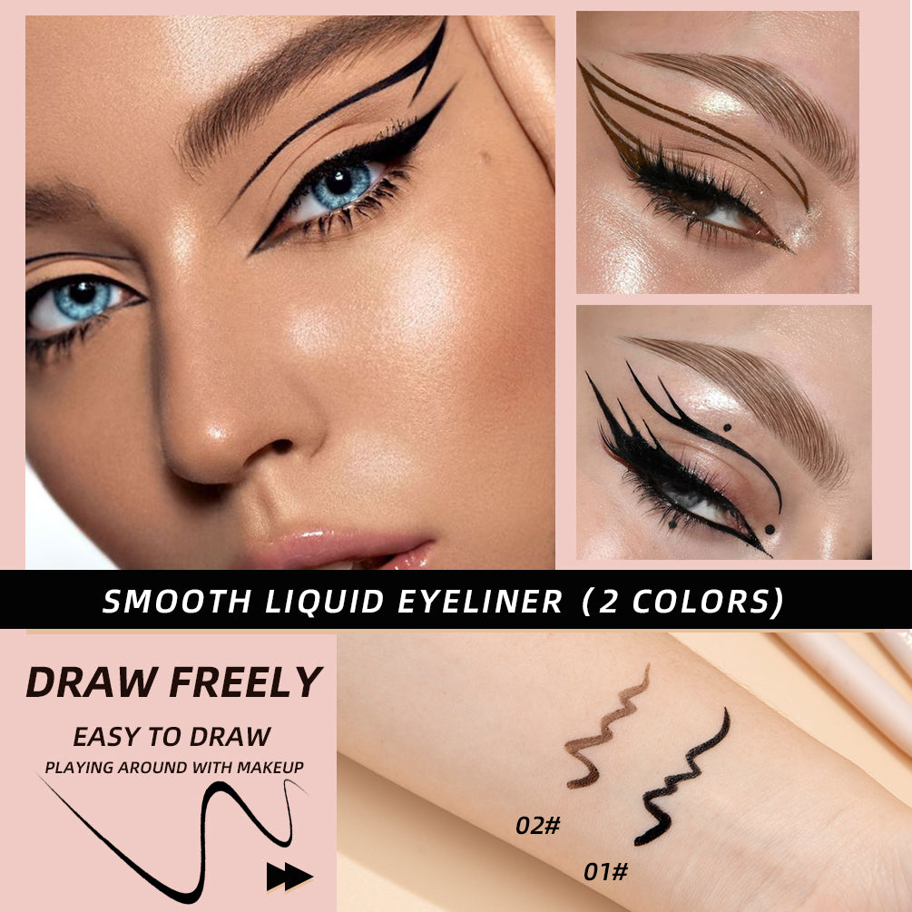 Ultra Fine Eyeliner Pencil Liquid Eye Liner Waterproof Smudgeproof Quick Drying 12 Hour Wear Eyeliner Easy