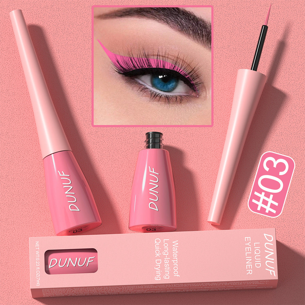 7ML Colourful Liquid Eyeliner Waterproof Lasting Matte Eyeliner Quick Drying Eyes Makeup Tools Black Pink Eyeliner beauty Cosmet