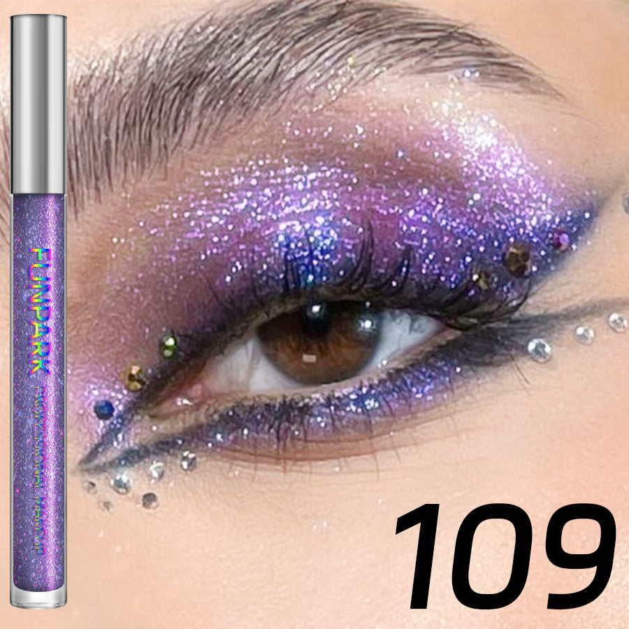 Colorful Liquid Eyeshadow Pink Green Black Diamond Shiny Eye Liner Pen Giltter Eyeshadow Palette Makeup Long Lasting