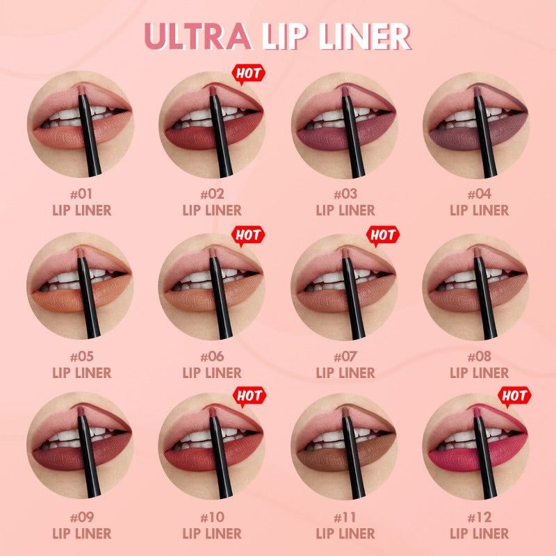 Matte Lip Liner Lipstick Waterproof Non-stick Cup Natural Long-lasting Lipstick Multi-color Lip Cosmetics Lip Pencil