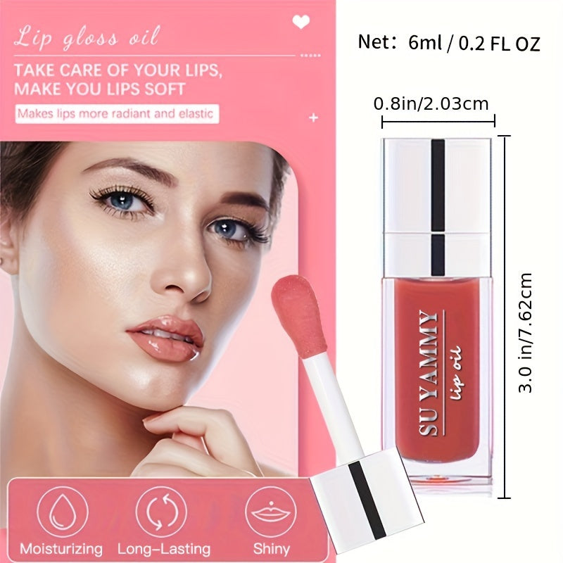 Hydrating Lip Glow Oil Moisturizing Transparent Plumping Lip Gloss Tinted for Lip Care and Dry Lip Ideal Gift For Mother's Day