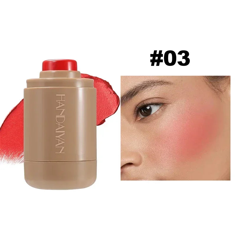 New Cheek Blush Cream Blusher Stick Lip Lift Complexion Long-lasting Waterproof Simple Tint High Pigment Pocket Blush Makeup