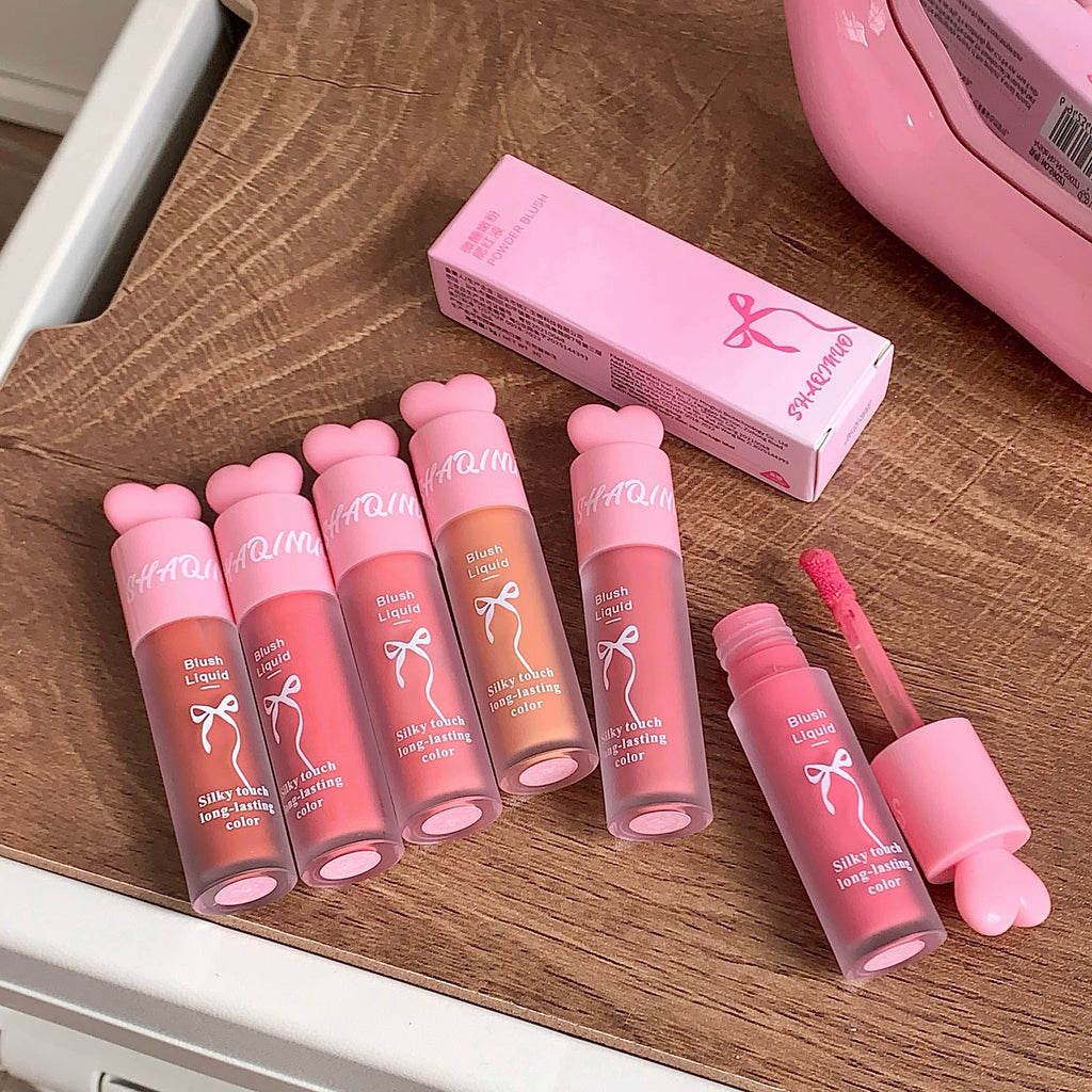 Liquid Blush Natural Low Saturation Water Light Sponge Brush Head Multi-purpose Blush Liquid