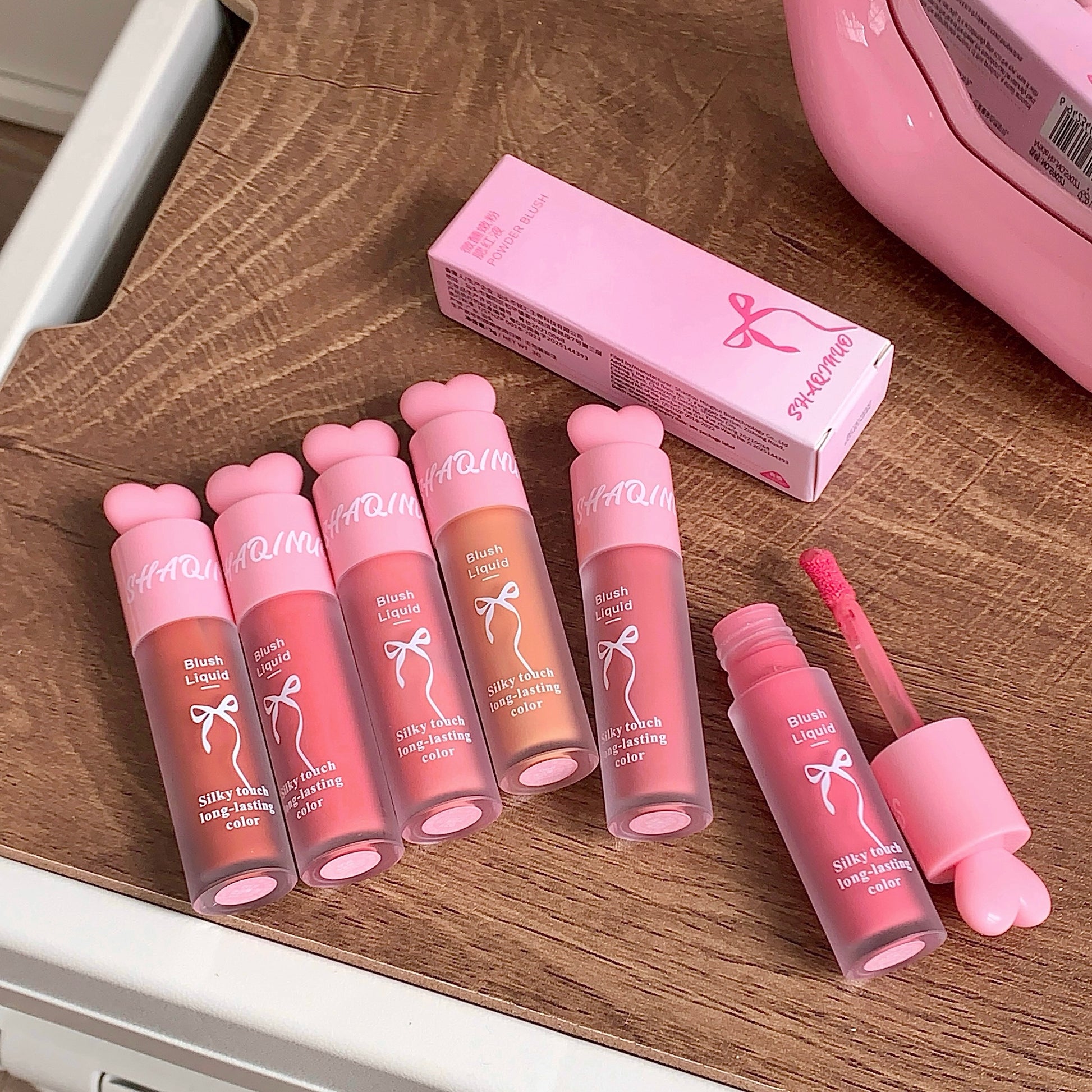 Liquid Blush Natural Low Saturation Water Light Sponge Brush Head Multi-purpose Blush Liquid