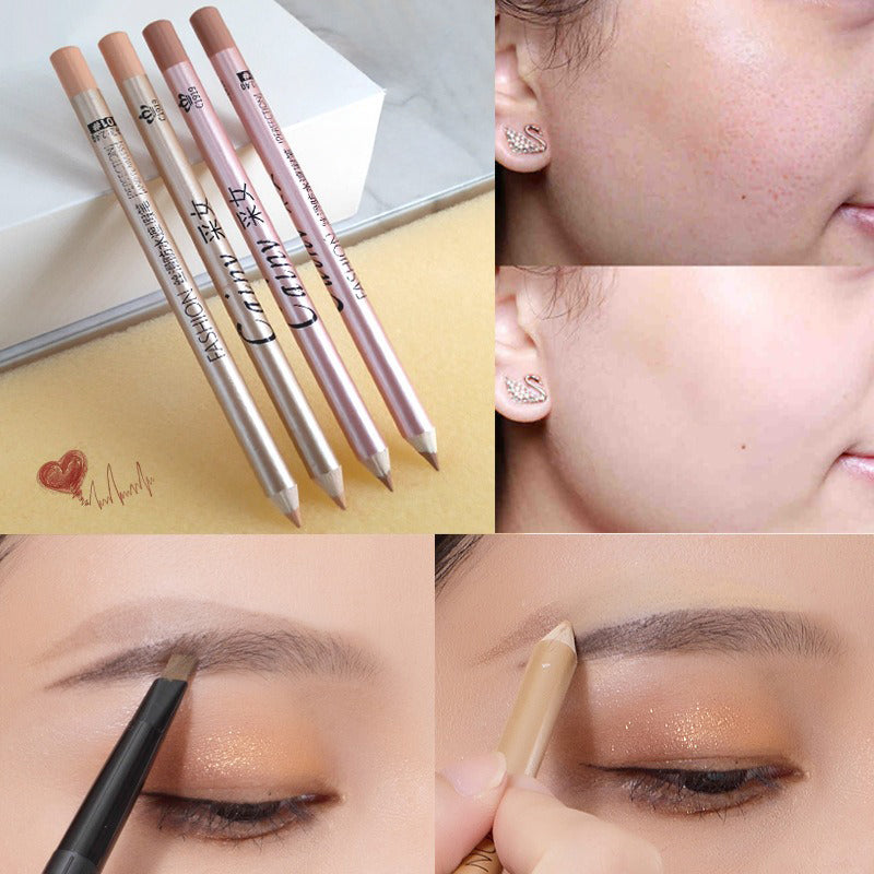 Eyelids Lying Silkworm Brightening Stick Ivory Beige Concealer Pencil Cover Face Spots Lip Liner Matte Concealer Cream Stick
