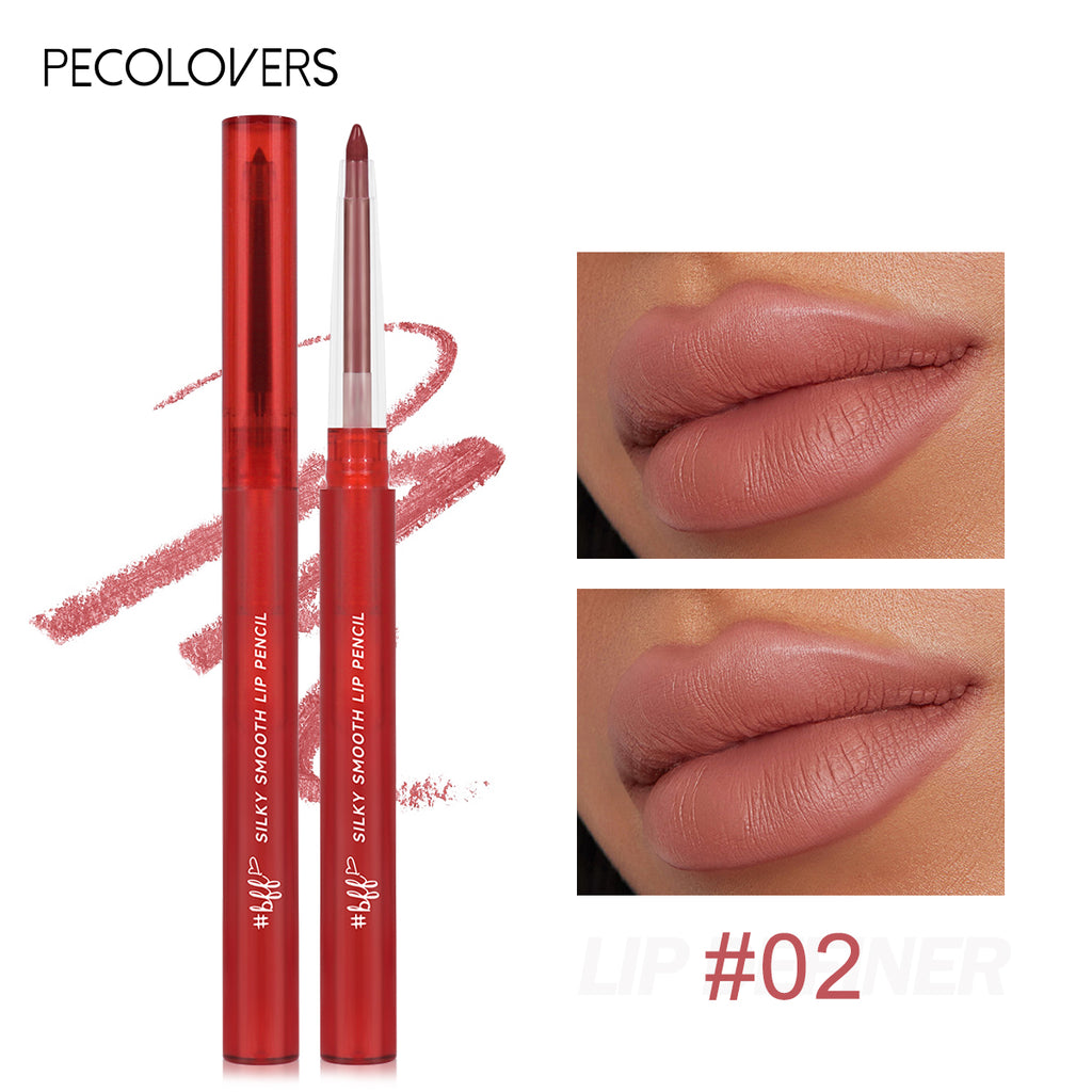 2-in-1 Matte Nude Lip Liner Waterproof Long Lasting Lipstick Pen Pink Purple Velvet Contour Red Lip Tint Line Cosmetic
