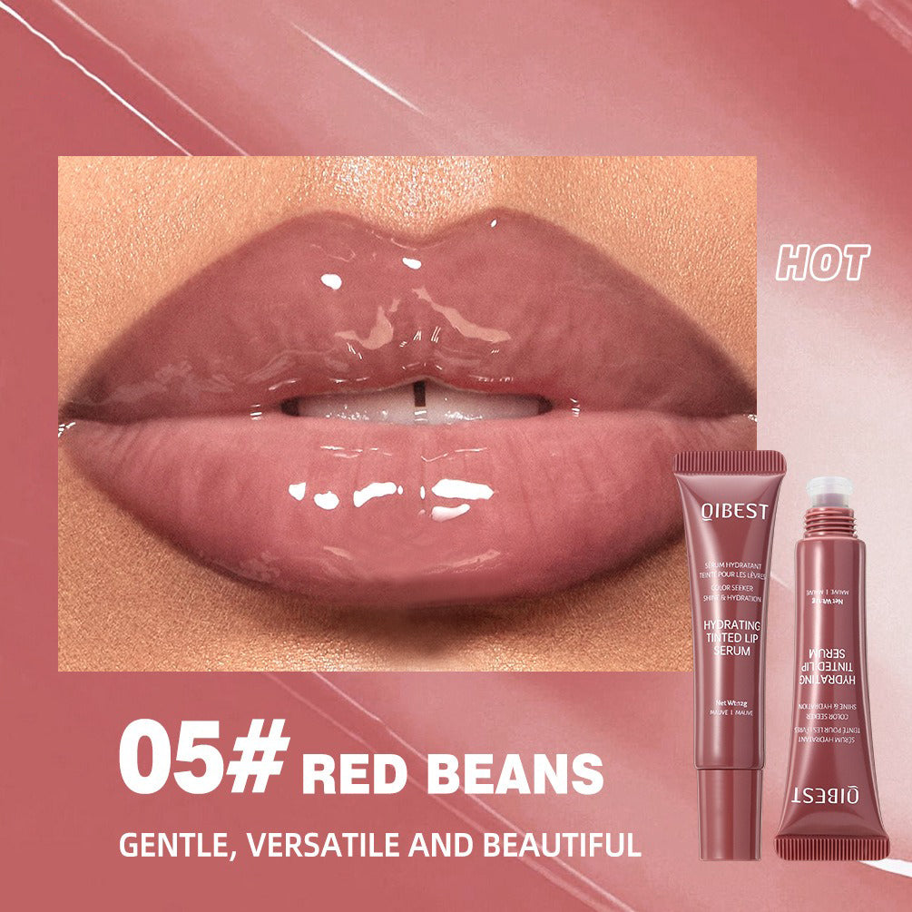 Crystal Dark Brown Mirror Water Lip Gloss Nude Lip Glaze Transparent Glass Oil Waterproof Liquid Lipstick Clear Tint Makeup