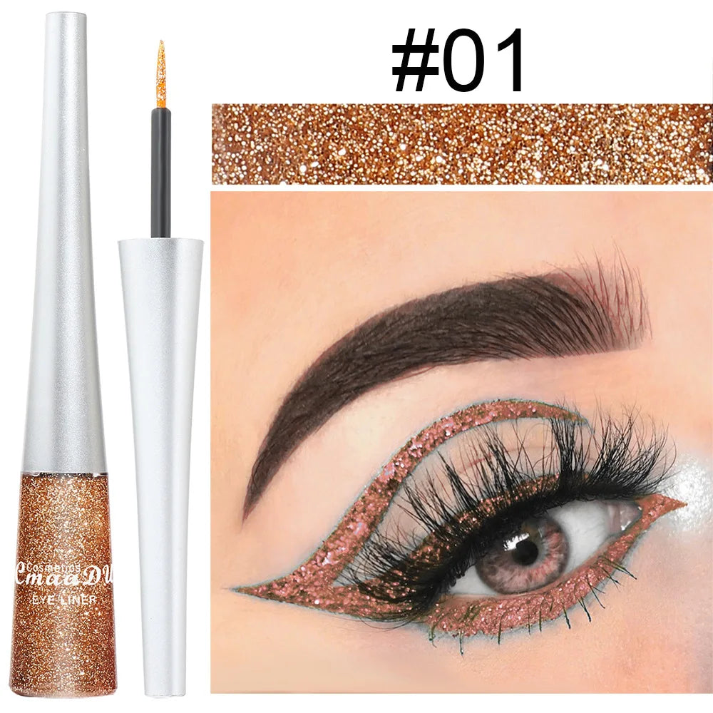Best-Selling  Rich Colour Dazzle Shadow Liquid Eyeliner Make up Minerals Long-Wearing Metallic Glitter Eye liner Cosmetics