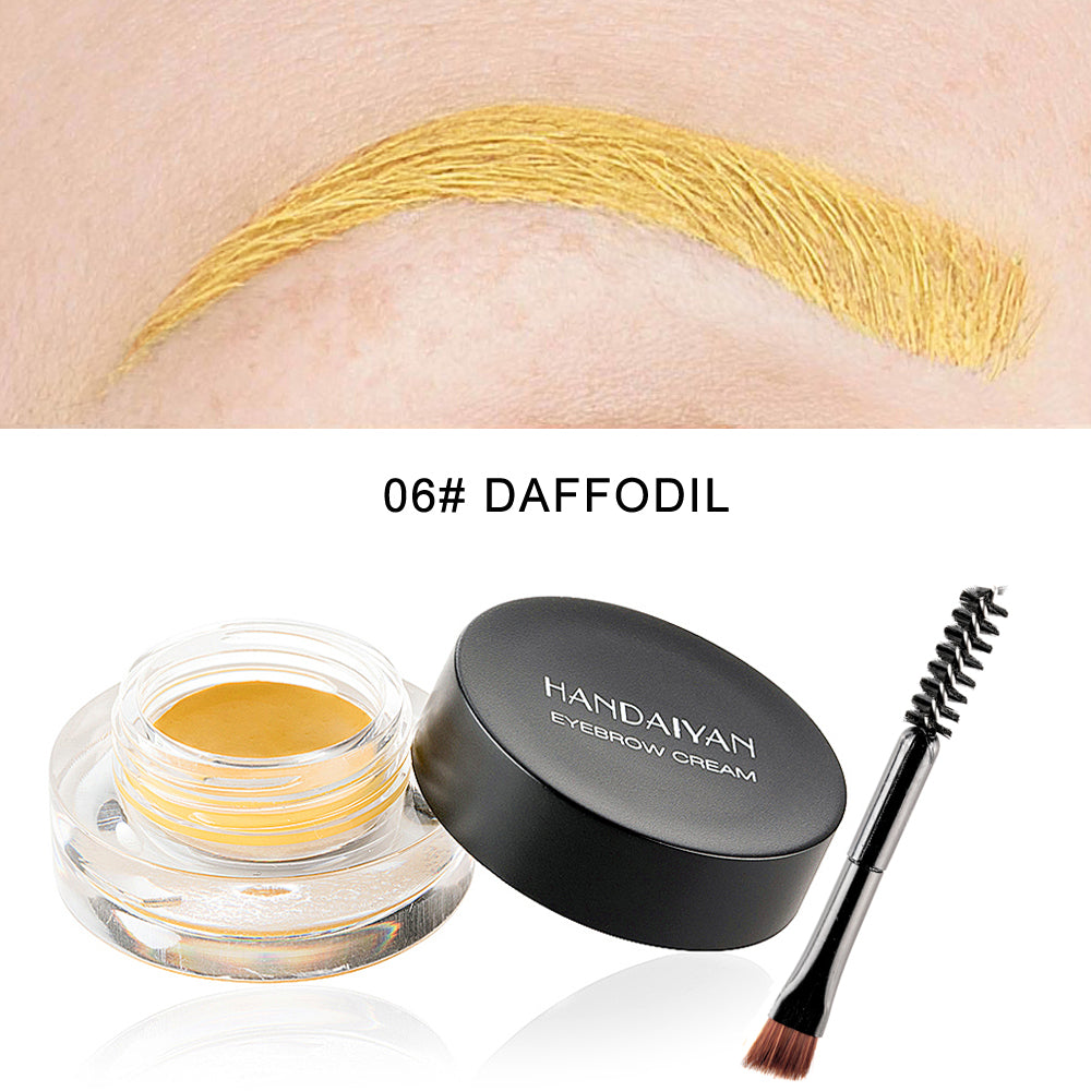 Colorful Eyebrow Cream Gel High Pigment Brows Tint Waterproof Long lasting Eye Brow Dye With Brushes Decorate Cosmetic