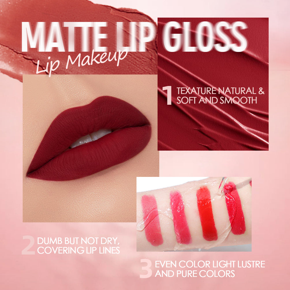 Sexy Velvet Matte Lip Gloss Liquid Lipstick Lipgloss Beauty Red Nude Waterproof Long-lasting Lip Stain Makeup For Women
