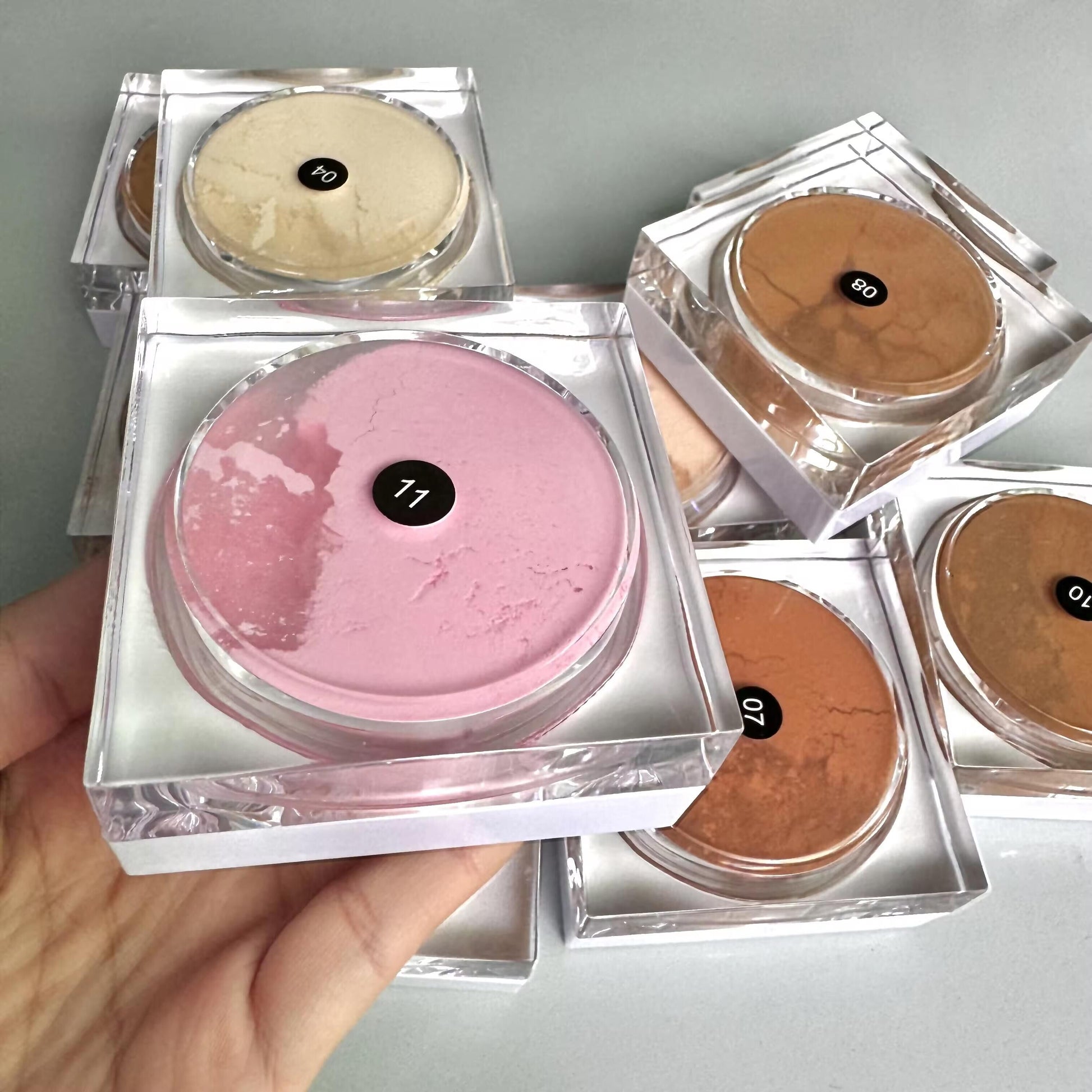Makeup Loose Powder Custom Logo Talc Tree Paraben Free Vegan Setting Powder High Quality Cosmetics Wholesale Bulk 16pcs