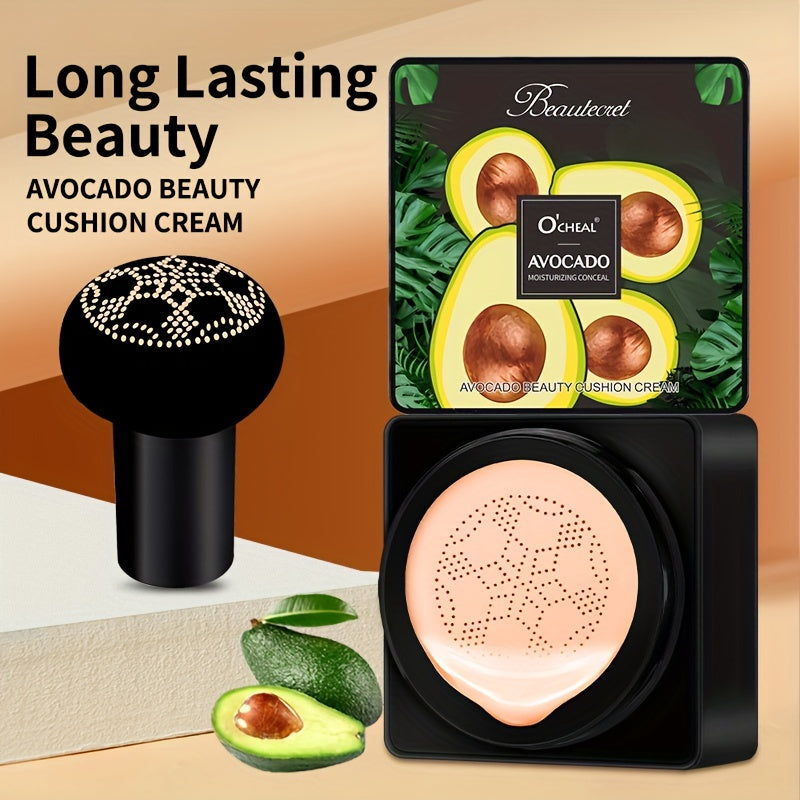 Avocado Mushroom Head Air Cushion  Moisturizing Long Lasting And Hydrating Concealer BB Cream For Brightening Skin