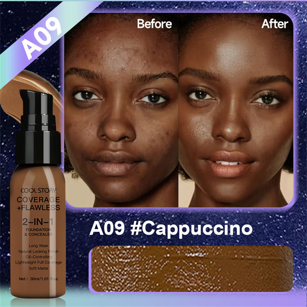 10 Color Lasting Face Foundation  Oil-Control Matte  Liquid Full Coverage Waterproof Hydrating Brighten Concealer