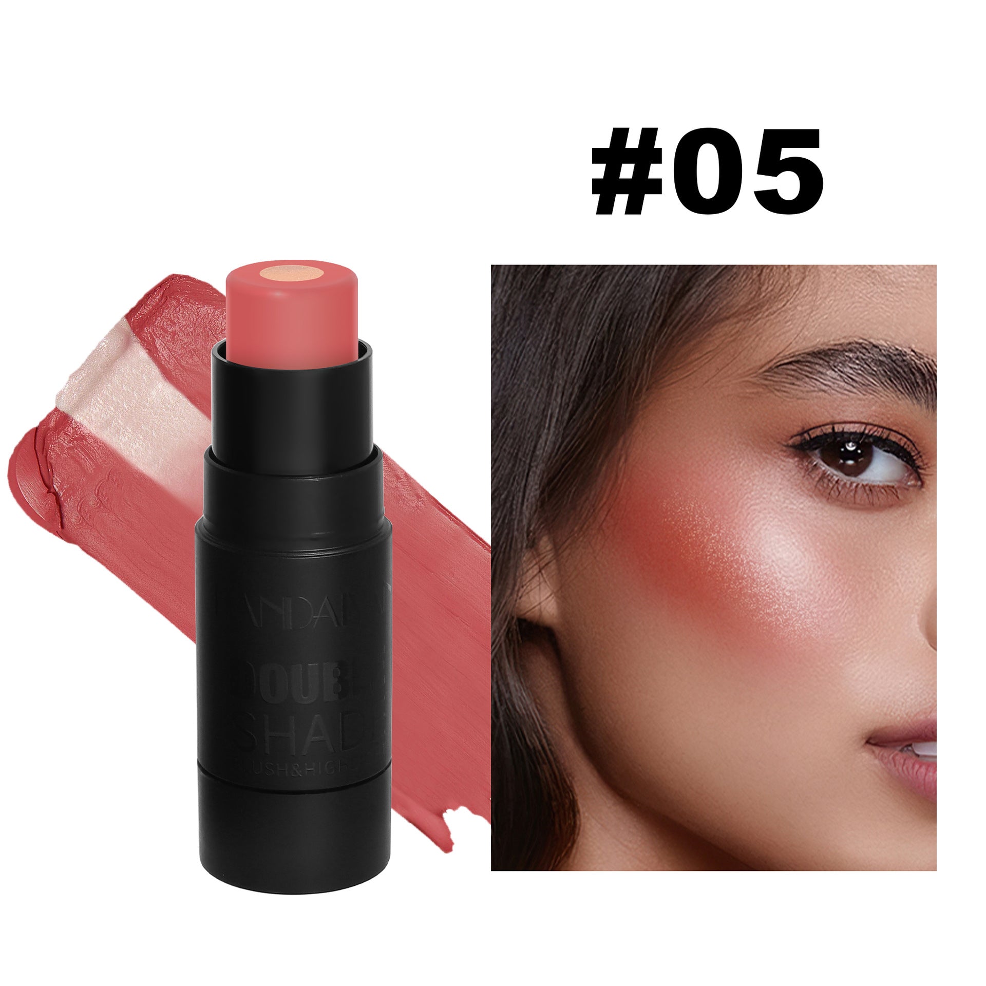 Velvety Sandwich Blush Highlighter Stick Long Lasting Rouge Tint Cream For Cheeks Lips Eyes Easy Blend Natural Look