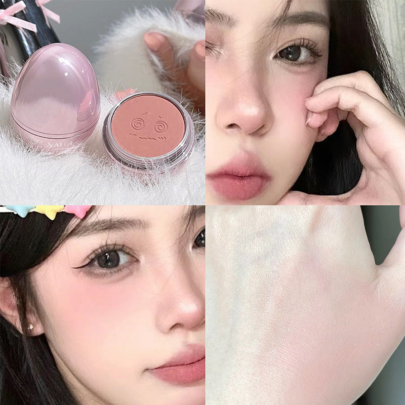 No-Mischief Blush - Multi-functional Solid Makeup Egg for Low-Saturation Gray-Pink Tint with Flawless Finish