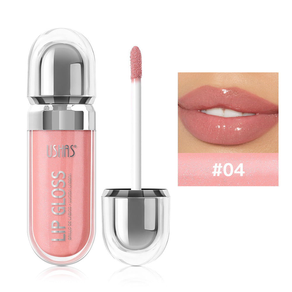 12 colors mirror fine flash liquid lipstick pearlescent color waterproof sweatproof non-stick cup lip gloss