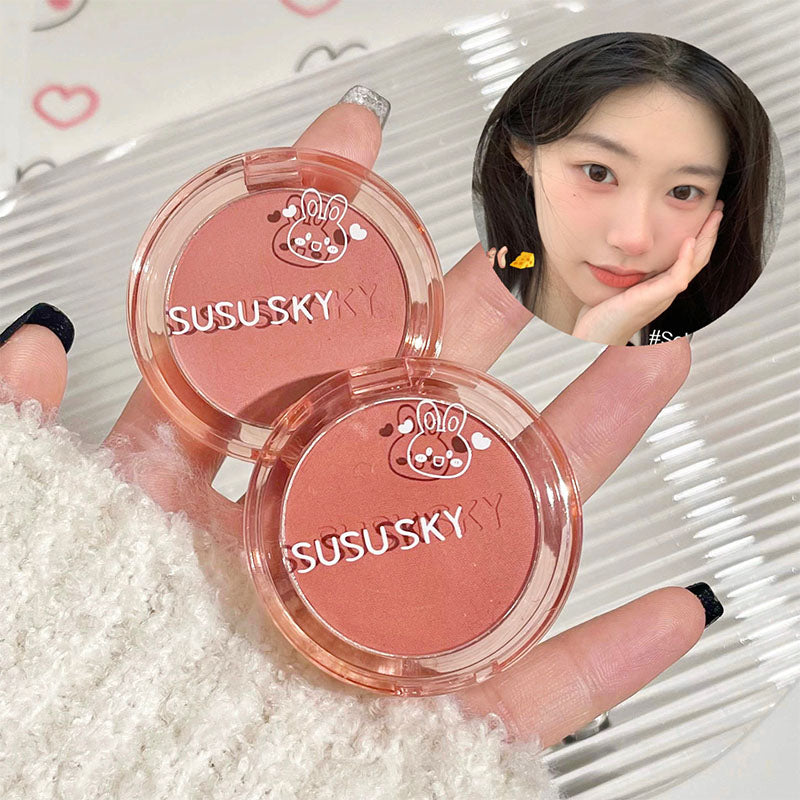 Rabbit Monochrome Blush Matte Matte Long-lasting Color Not Easy to Fly Whitening Rouge