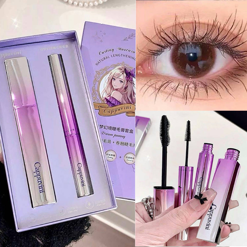 Waterproof Mascara Curling Primer Set Lengthening Volumizing Eyelash Extension Black Brown Natural Eyelash Enhance Smudge-Proof
