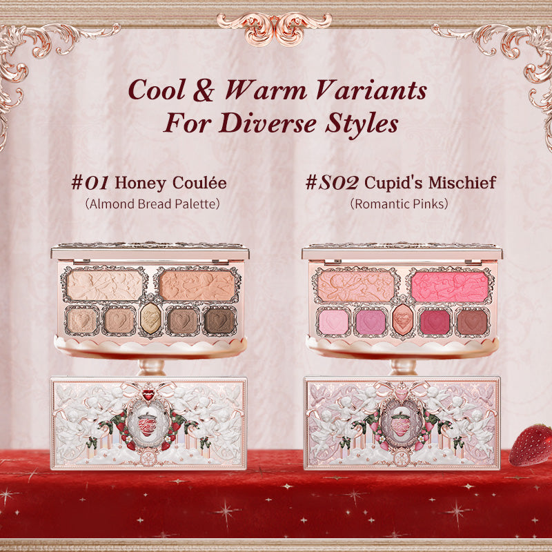 Flower Knows Strawberry Cupid Collection Make-up Palette 14g pink Eyeshadow/Blush/Highlighter