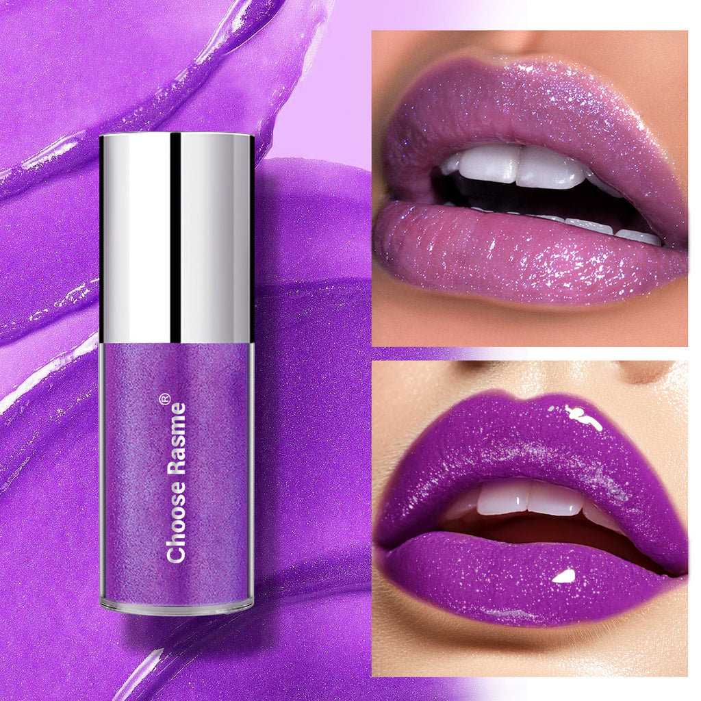 Pearlescent Lip Gloss Lipstick Shining Enchanting Lip Glaze Lasting Ball Party Green Purple