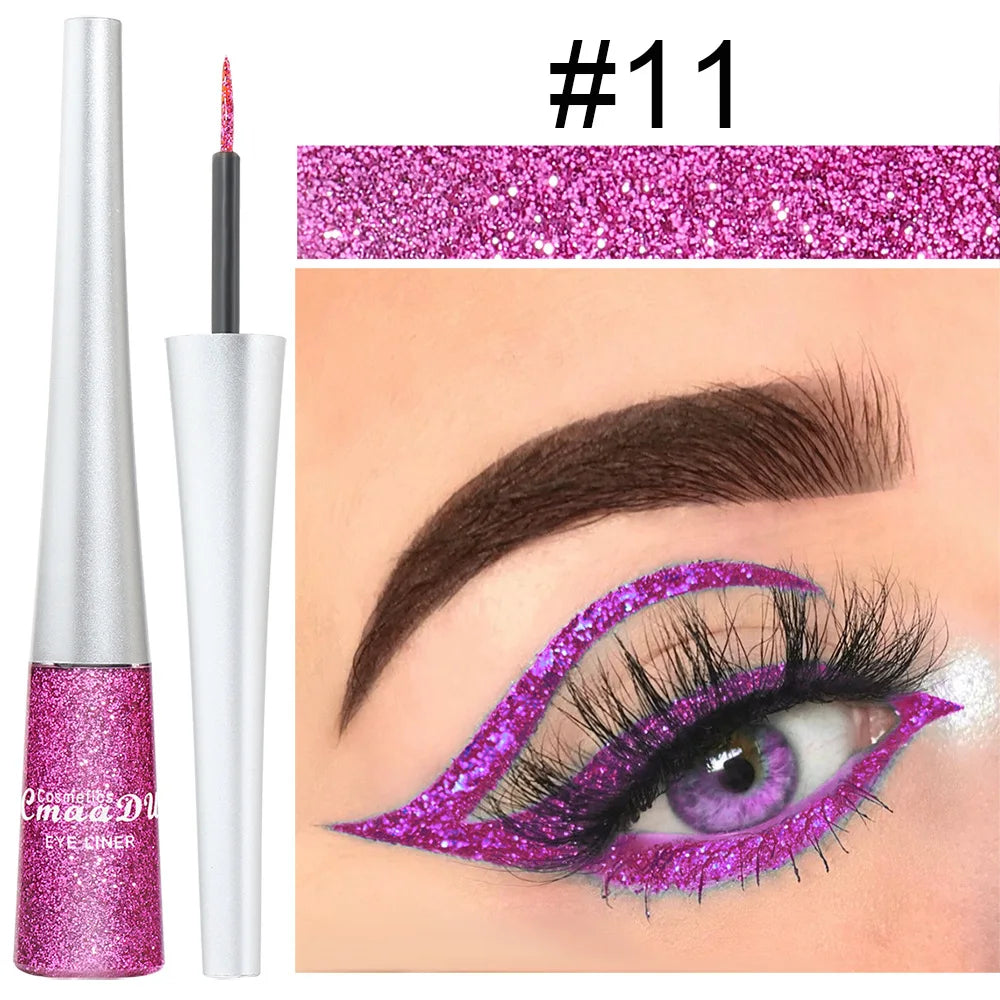 Best-Selling  Rich Colour Dazzle Shadow Liquid Eyeliner Make up Minerals Long-Wearing Metallic Glitter Eye liner Cosmetics-8