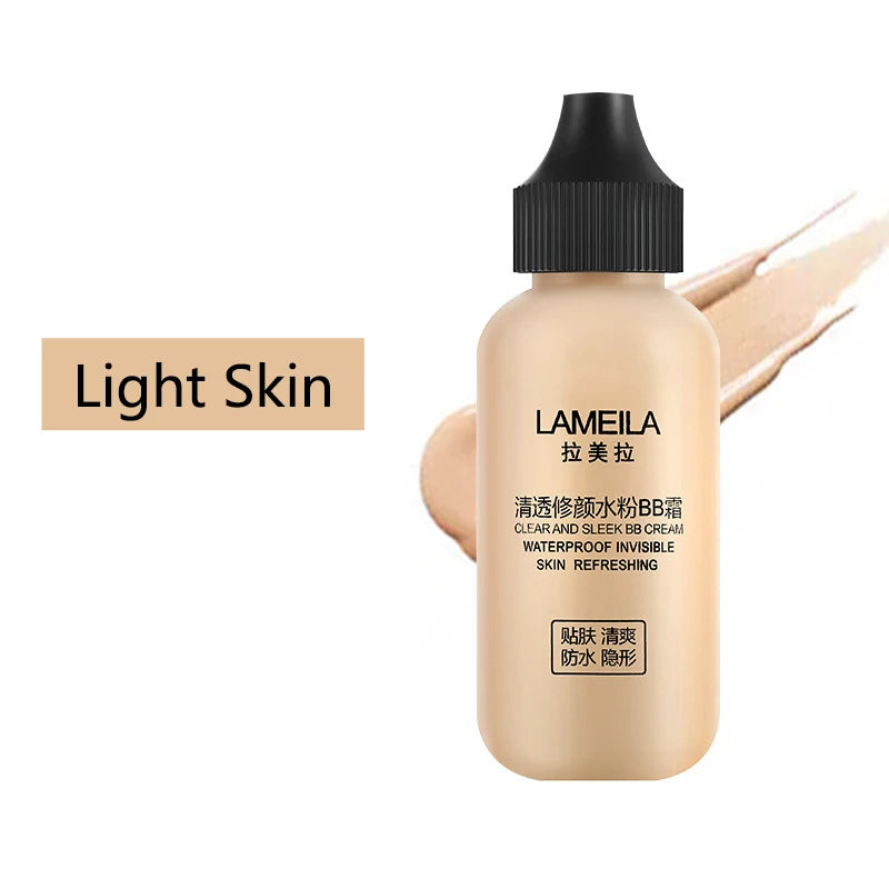 3Colors High Coverage Concealer Face Liquid Foundation Makeup Waterproof Base Cream Brighten Whitening Matte Foundation Cosmetic