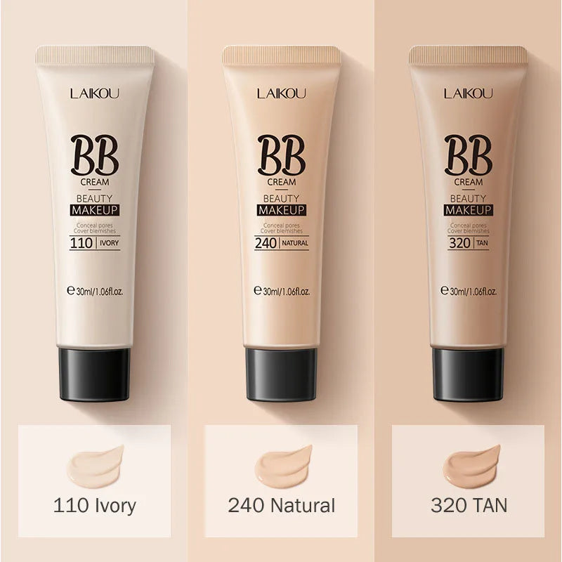 BB Cream 18 Hour Longlasting Liquid Foundation Waterproof Anti-acne Marks Flawless Natural Face Base Makeup Moisturize