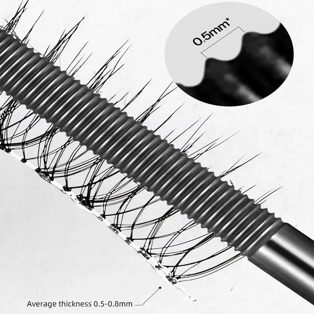 Eyelash Primer Mini Steel Tube Mascara Natural Black 3D Silk Fiber Eyelash Primer Non Smudging Long-lasting Eyelash Long-lasting