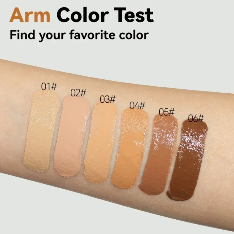 Full Coverage Matte Base Waterproof Face Foundation Cream Oil-Control Matte BB Cream Lasting Liquid Concealer Face Makeup Women