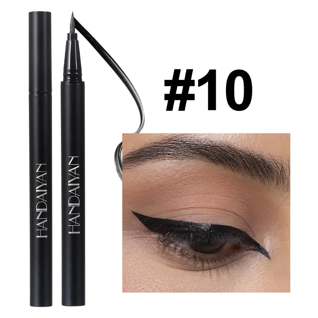 Diamond Shiny Eye Liner Eyeshadow Waterproof Quick-dry Silver Gold Metellic Pearlescent Liquid Eyeliner Silkworm Brighten Makeup